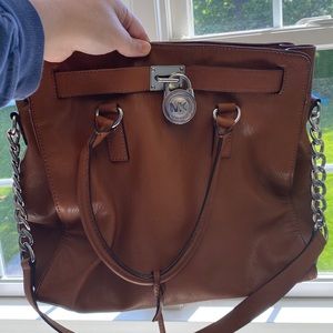 Michael Kors large leather handle bag